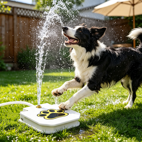 Fontaine d'eau pour chiens en plein air