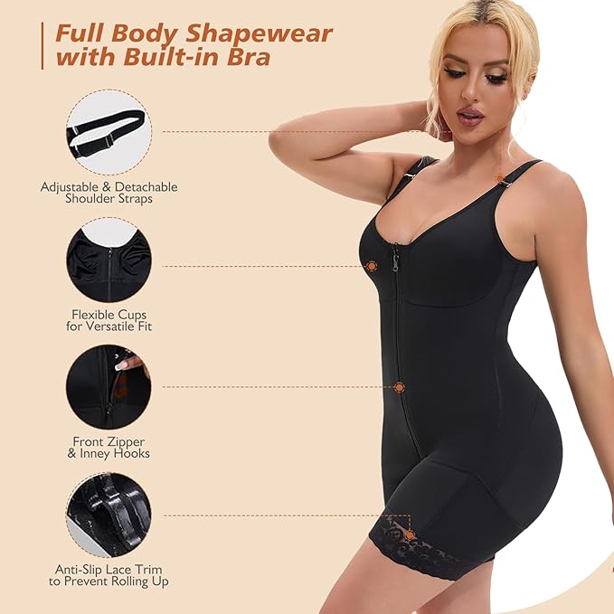 Fajas Colombianas Postpartum Full Shapewear pour femmes Tummy Control Body Shaper Lifter