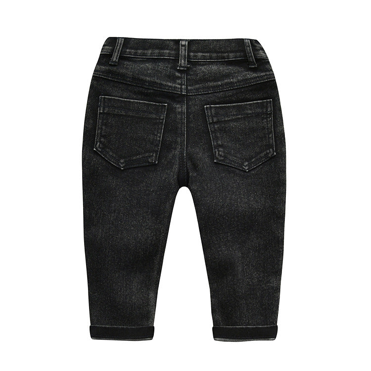 Pantalons de denim haute élasticité pour enfants
