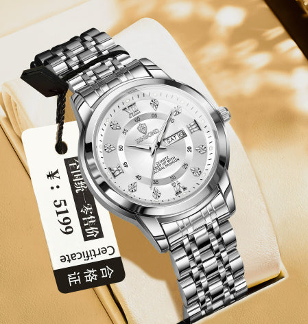 Binbang Business Light-Luxury Quartz Montre pour hommes