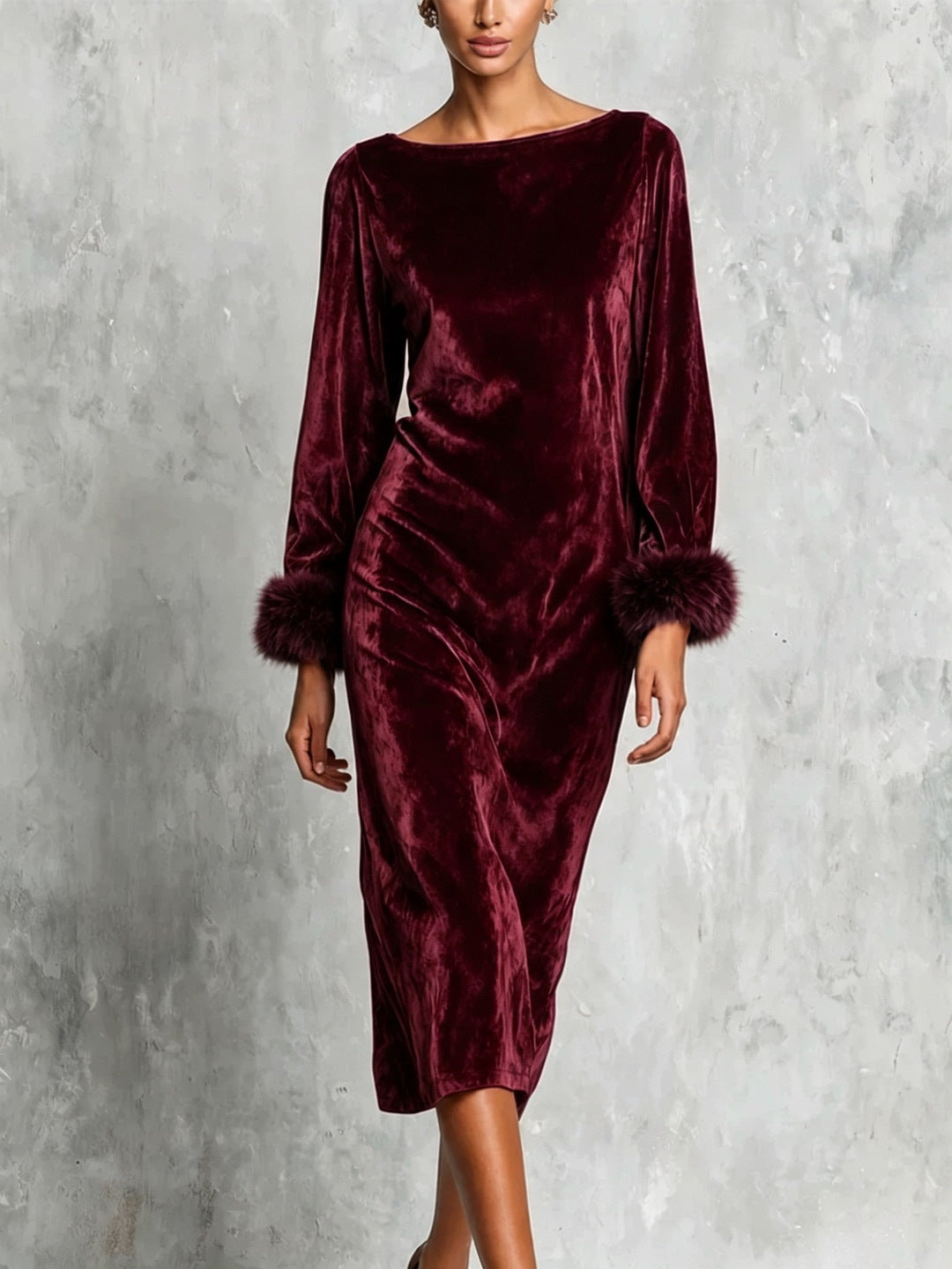 Robe de longue durée à manches longues pour femmes