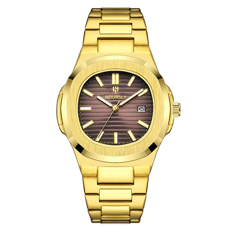 Fashion Premium Business Simplicité Ceinture en acier Quartz Montre homme