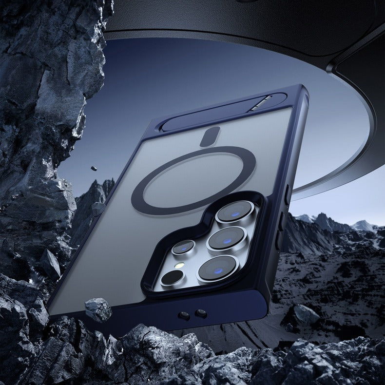 Coque de téléphone magnétique de bouclier platine