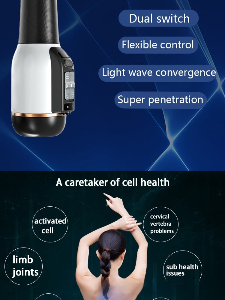 Instrument de physiothérapie Blow Light Wave Pulse Massage Main bouton poussoir Meridian