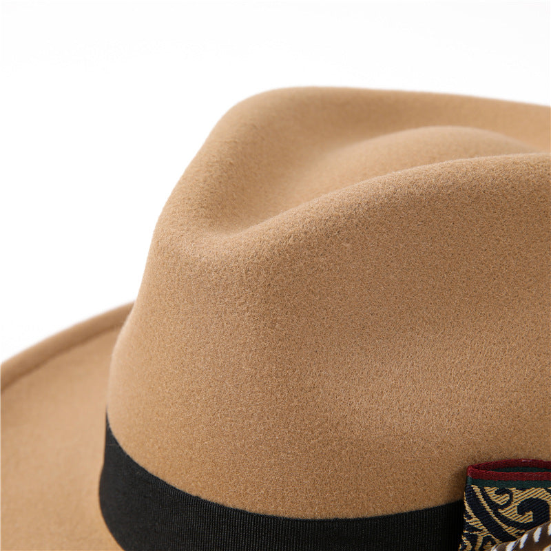 Chapeau élégant en laine pour hommes haut de gamme