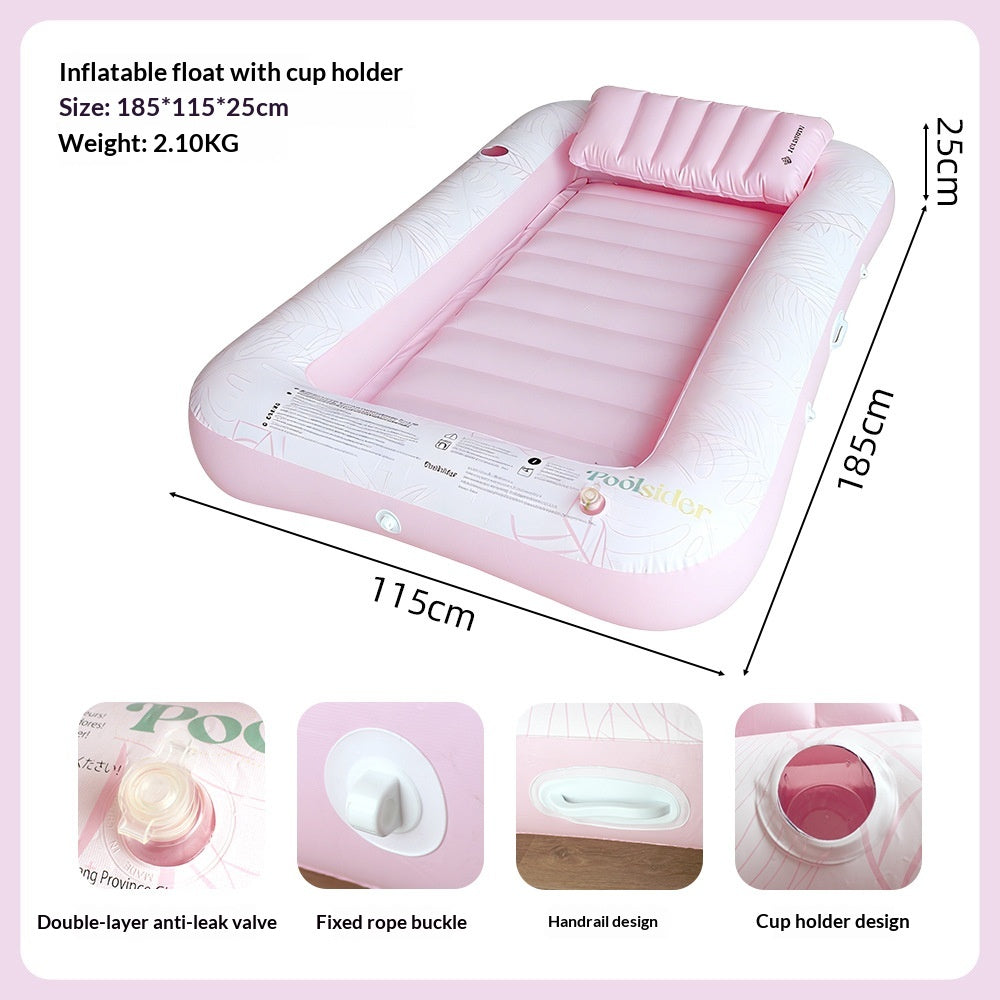 Raft flottant double gonflable avec oreiller