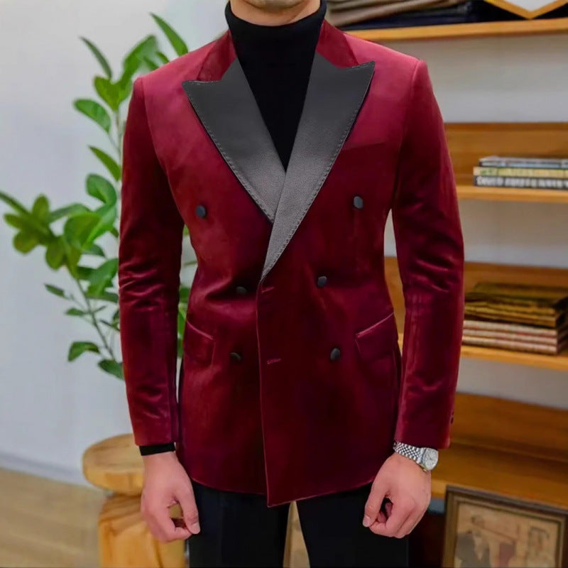 Veste mode en velours casual pour homme