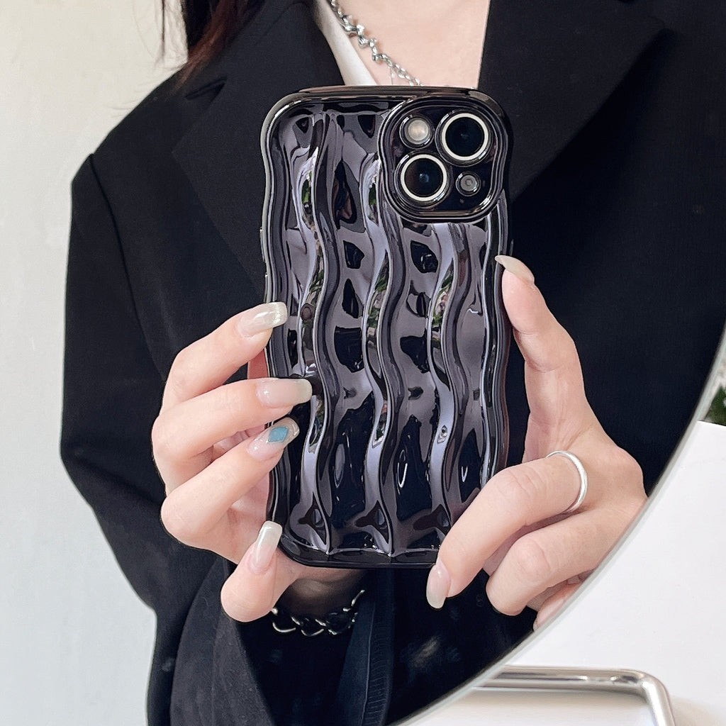Électroplaquage de l'eau Ripple approprié Case de téléphone couleur solide