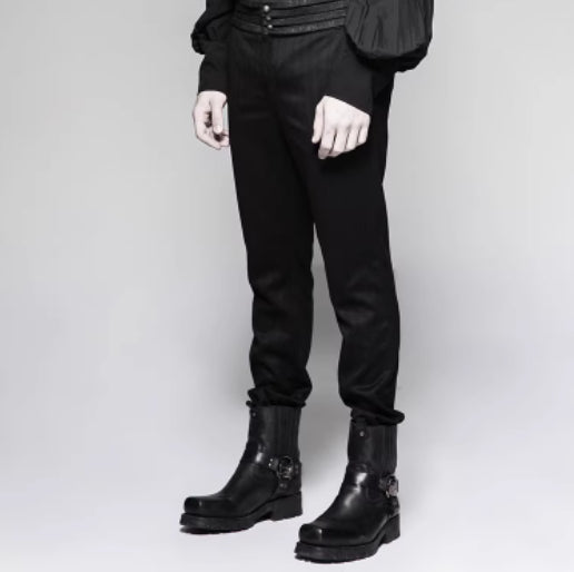Noble Academy-Style costume formel Dark rayé hommes pantalons