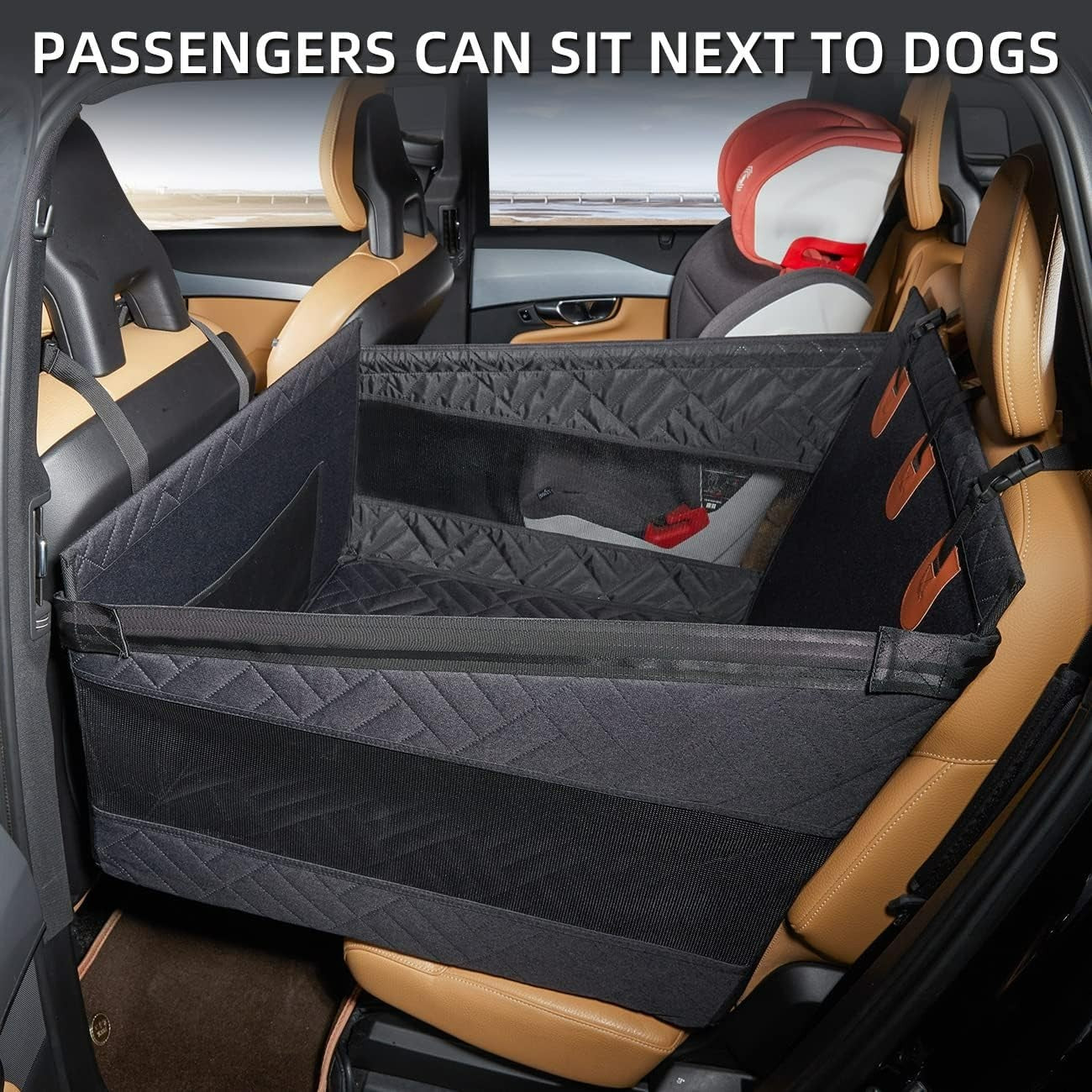 Siège de voiture de chat de chien de fond dur pour booster de gros et moyen animaux de compagnie