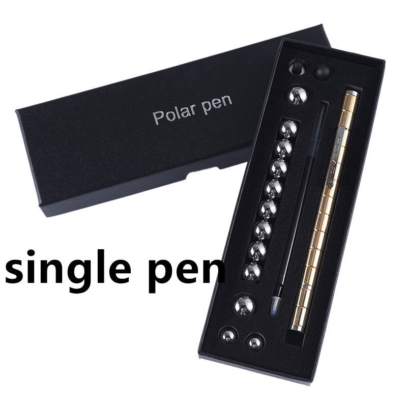 Stress Reducer Relief Toys Cadeau Boîte amusante en or noir Kits Fidget stylo polaire magnétique avec