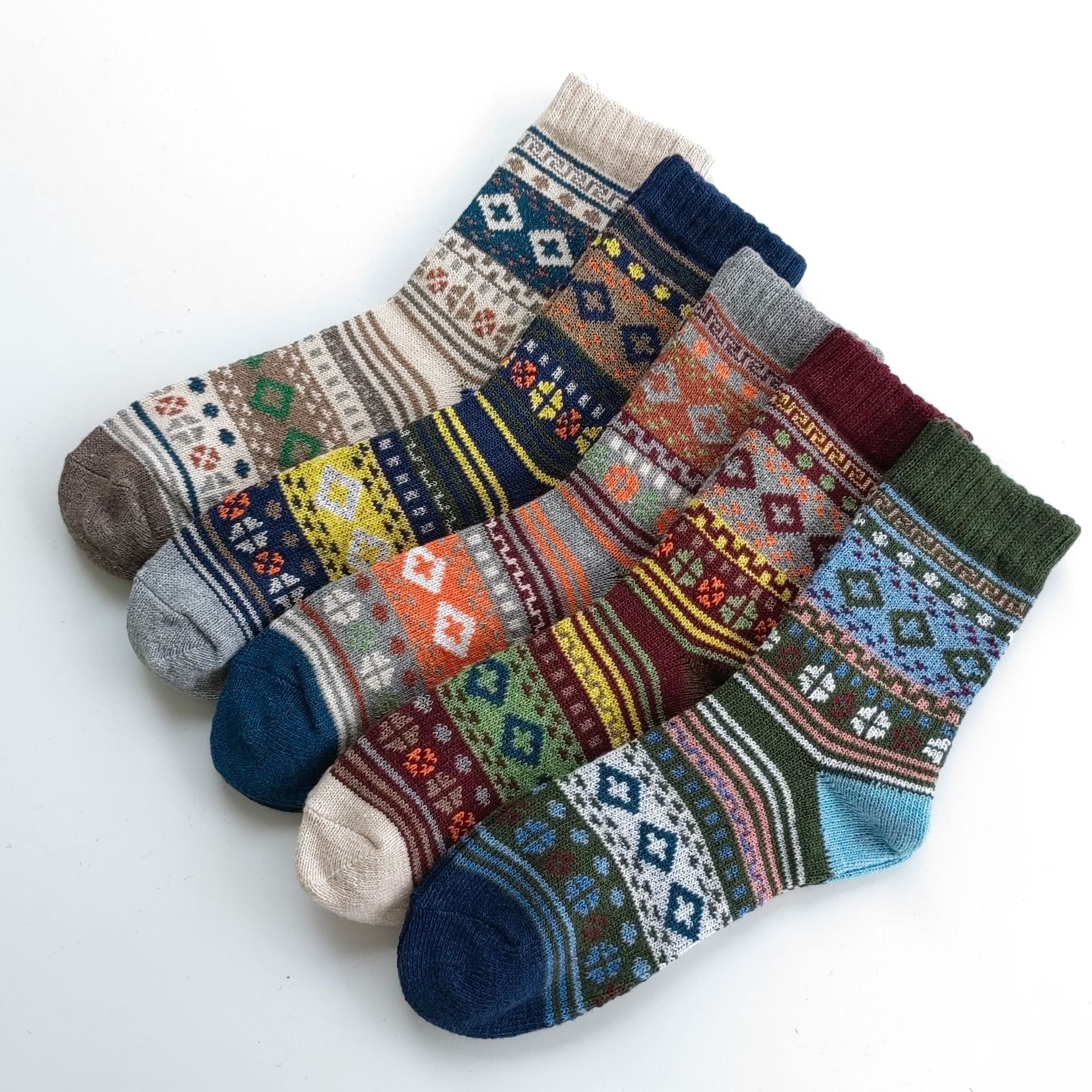 Chaussettes homme Vintage style ethnique Chaussettes en laine pour l'hiver