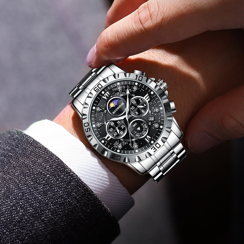 Montres automatiques non mécaniques Montres en acier imperméable Montres pour hommes