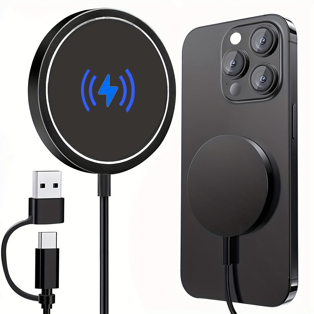 Chargeur sans fil magnétique 2-en-1 ultra-mince