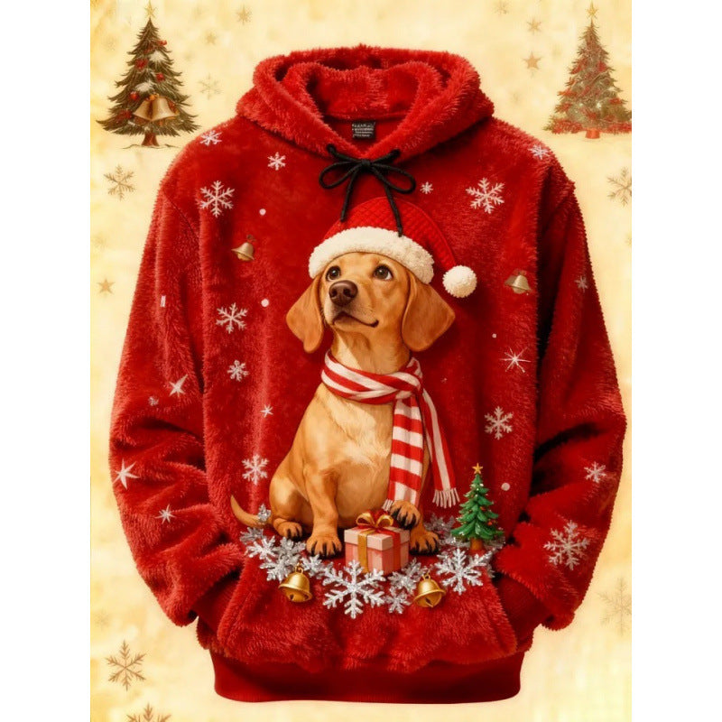 Sweatshirt à capuche à capuche de Noël imprimé numérique 3D