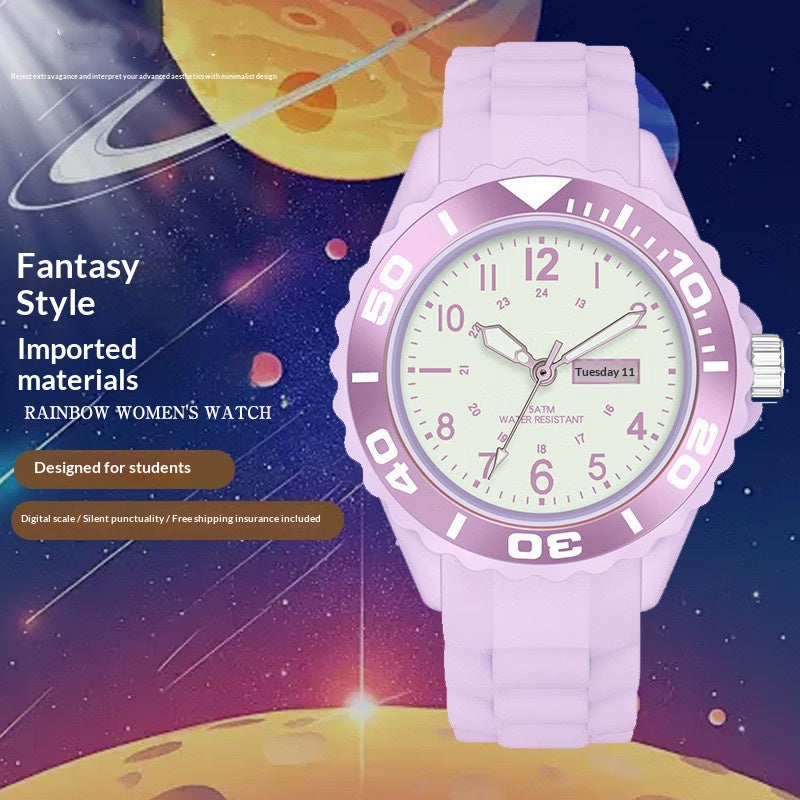 Compact Quartz Sports Smart Couples Montre électronique pour les femmes