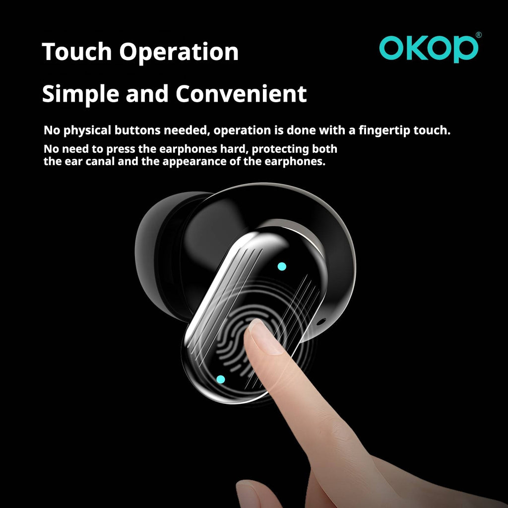 KP-215 Ecouteurs Bluetooth dans l'oreille Modèle Touch Control Design Compact Low Latency High Sound