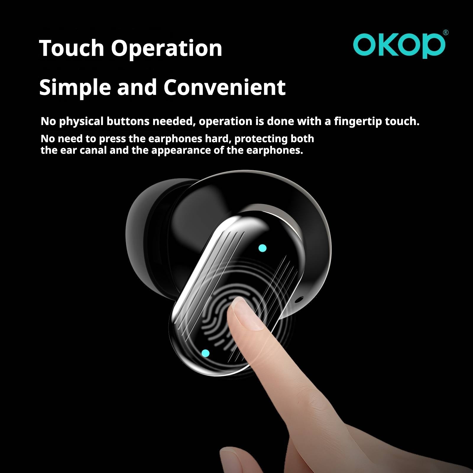 KP-215 Ecouteurs Bluetooth dans l'oreille Modèle Touch Control Design Compact Low Latency High Sound