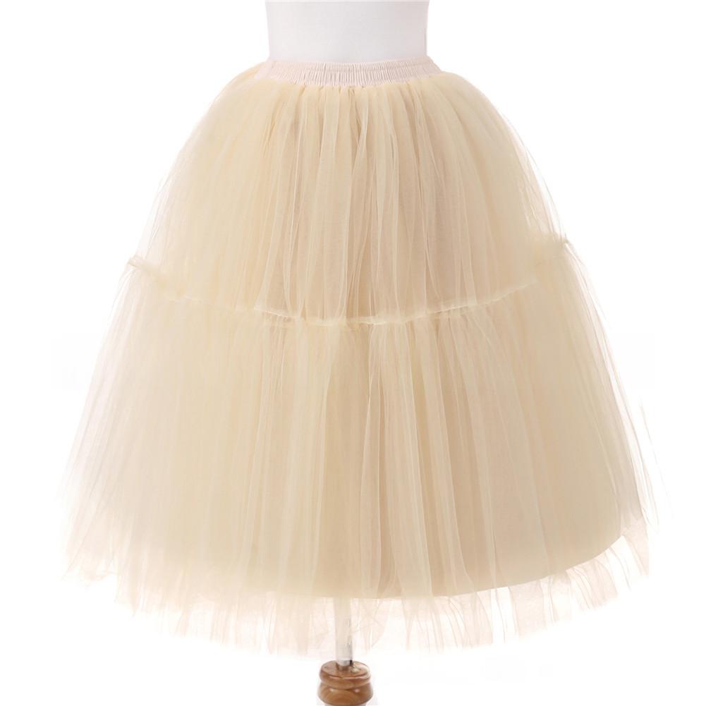 Jupe européenne et américaine à 6 couches Tulle plissée