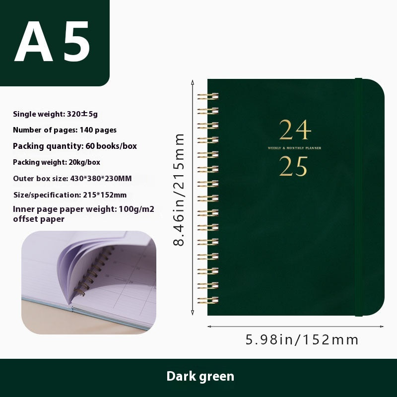 Carnet de notes en métal portable en cuir