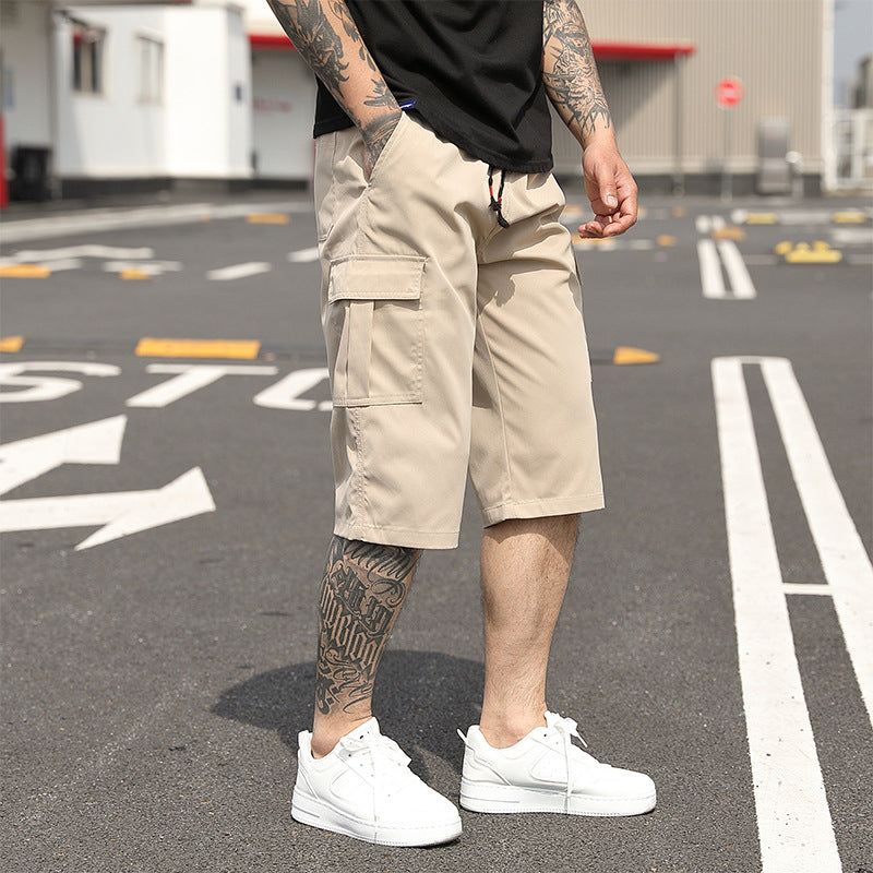 Été mince American-Style Minimalist Casual Hommes Cropped pantalons