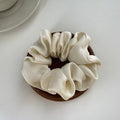 Crème Texture Silky Satin French Black Large Intestine Hair Ring