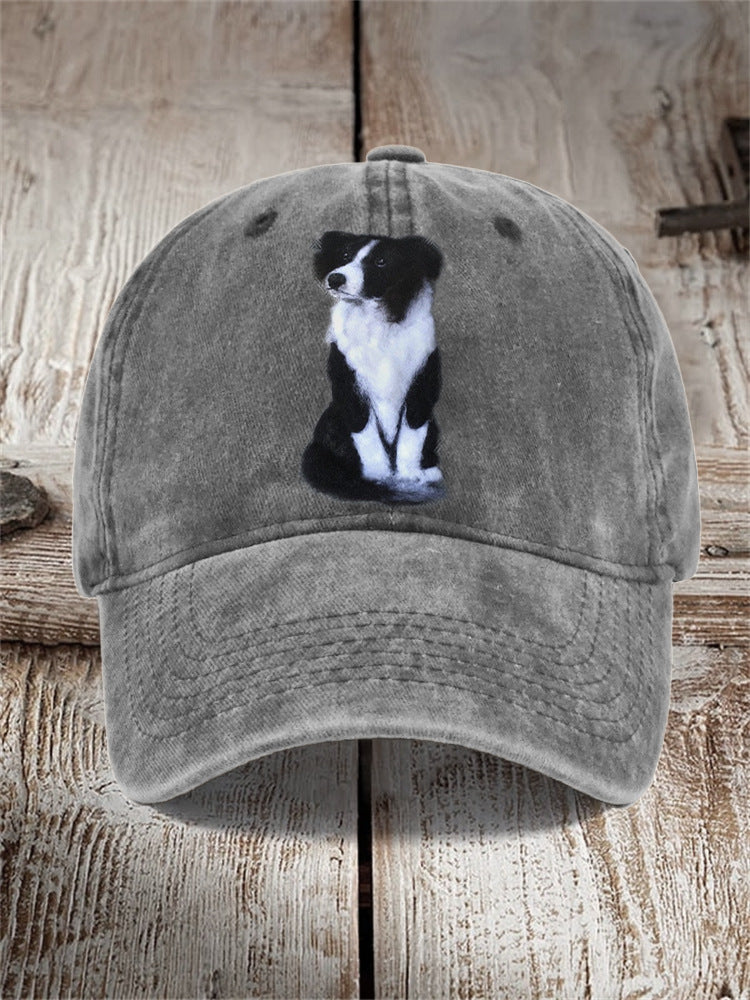 Chapeau imprimé en coton lavé Style distrait Hommes Vintage