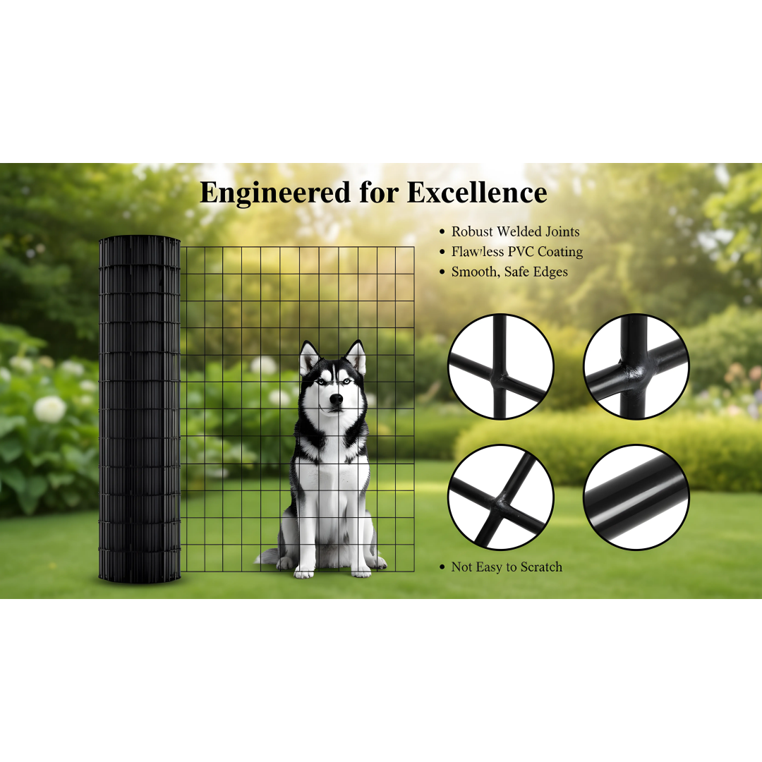 48 INCHx33 FT Mesh métal recouvert de vinyle noir