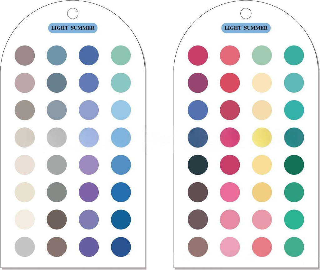 Palette couleur acrylique et carte d'analyse de couleur