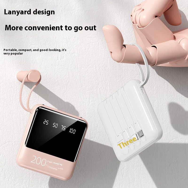 Power Bank Mini Compact Portable Mirror Chargement rapide Alimentation mobile de grande capacité