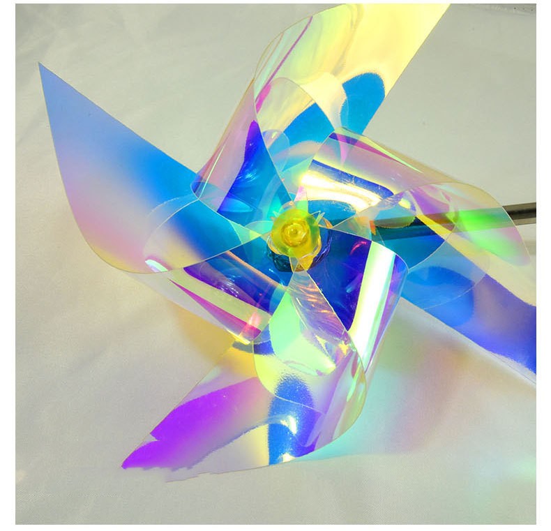 LED Solar Laser Magic Color Windmill Ground Plug House Lamp