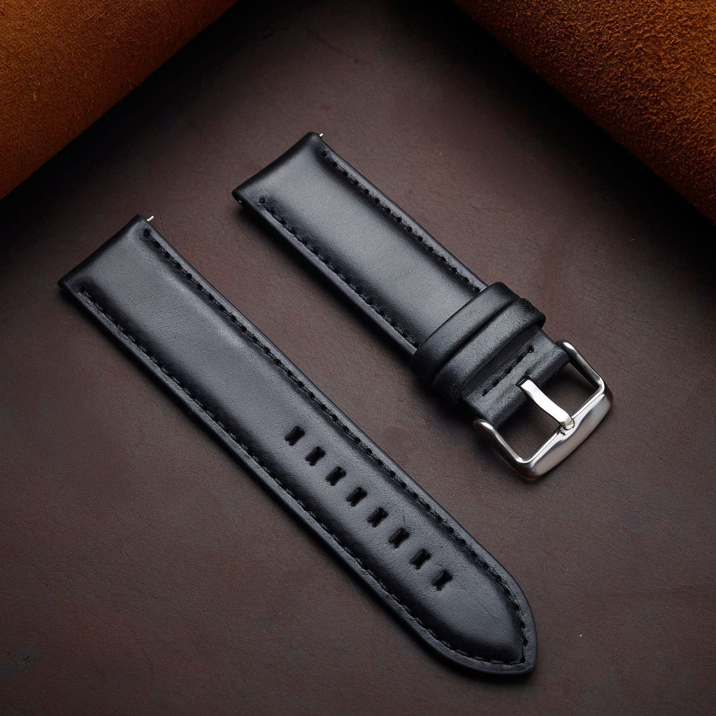 Fermoir de bracelet de montre vintage en cuir véritable