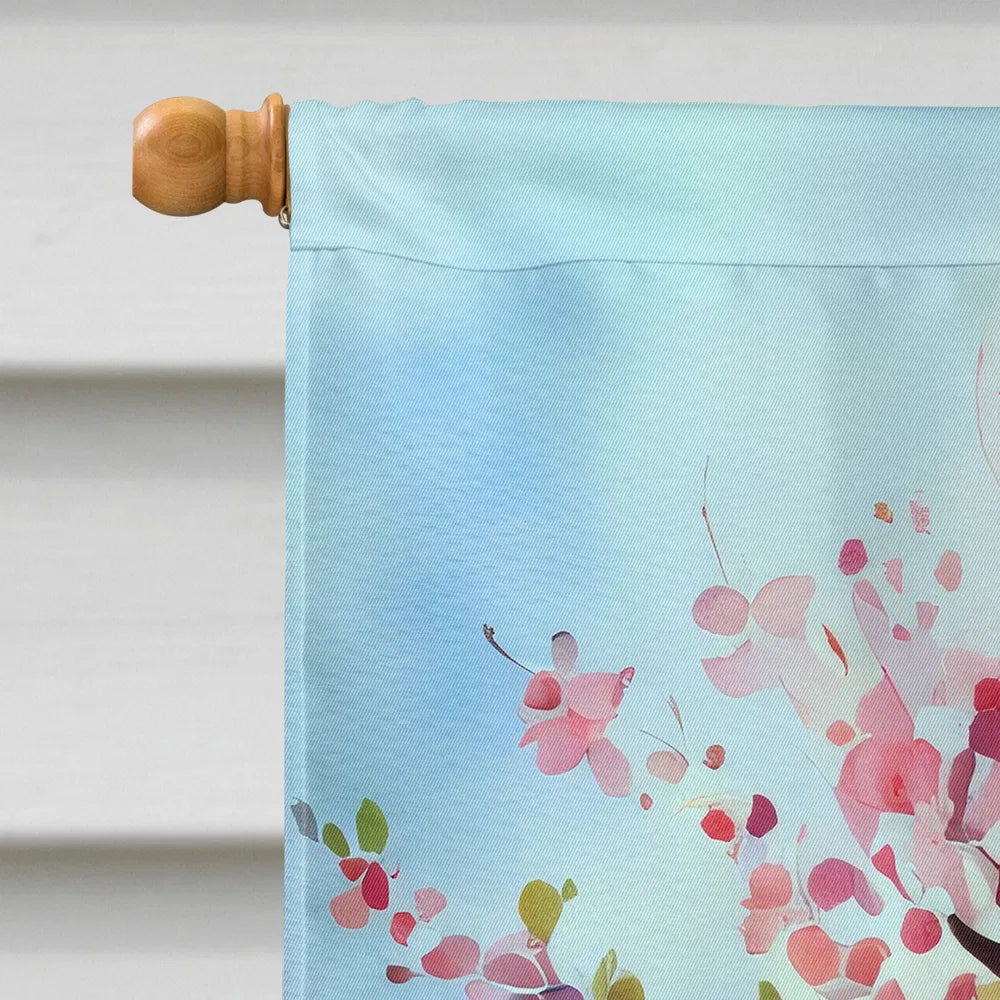 Michigan Apple Blossoms en Aquarelle Maison Drapeau Grand Porc Manches Pole décoratif Outsid