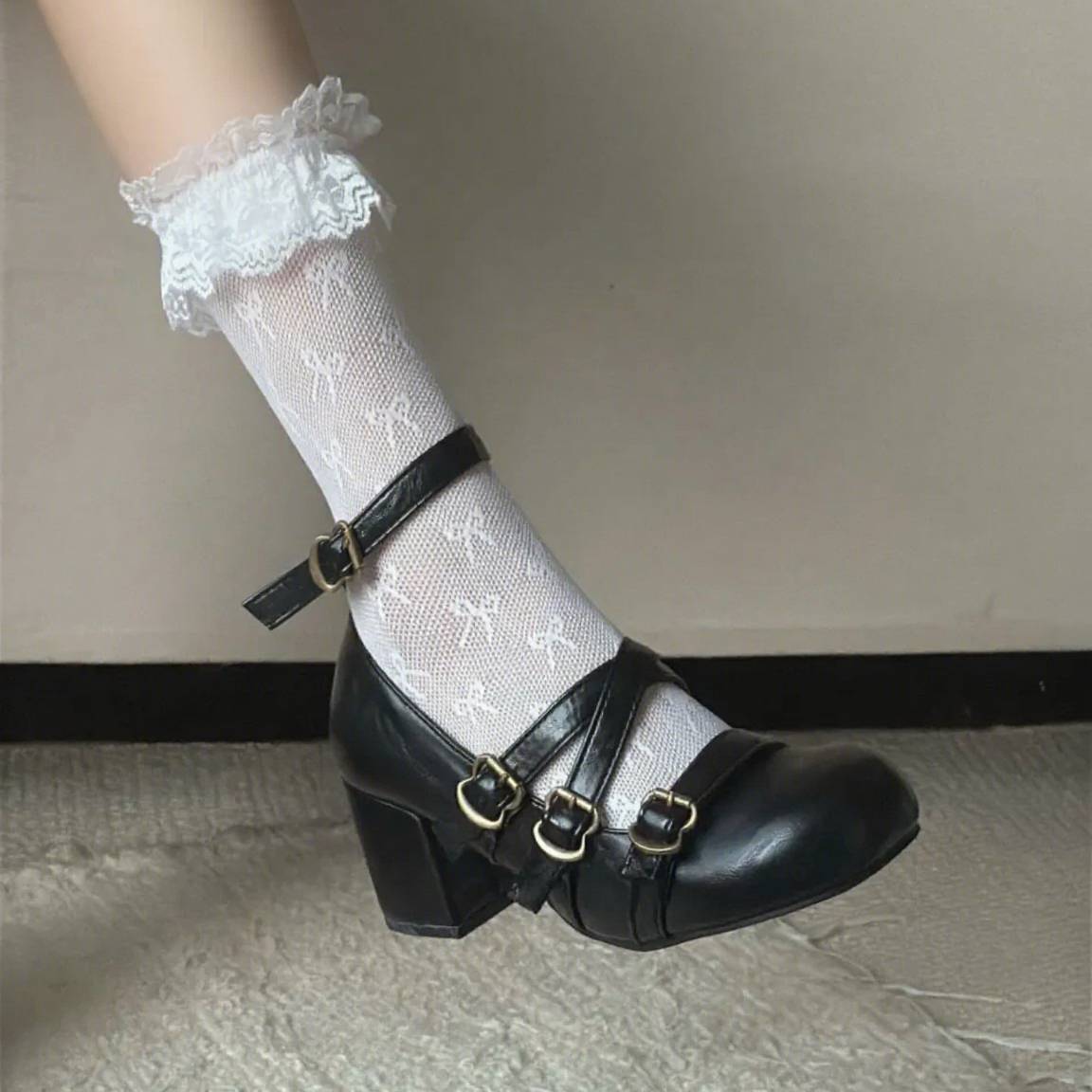 Chaussures Vintage Chunky de style français pour femmes