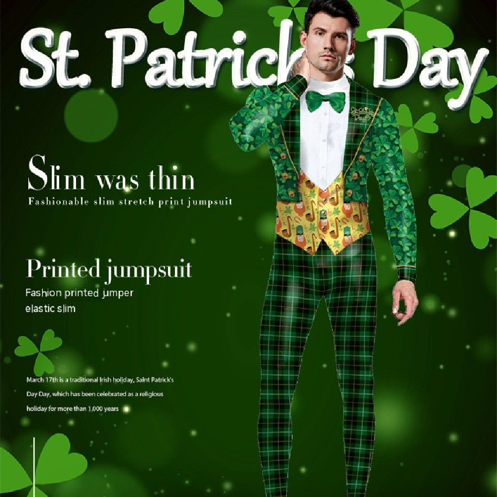 St. Patrick's Day Green Bow Digital Print Performance Robe