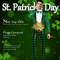 St. Patrick's Day Green Bow Digital Print Performance Robe