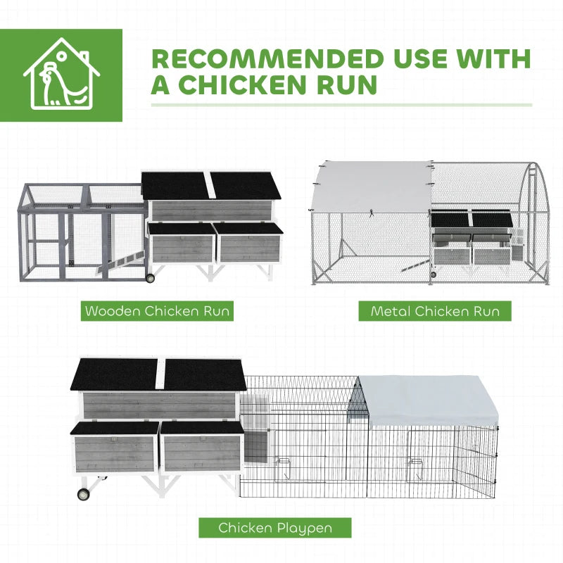 Roues Coop W de poulet en bois