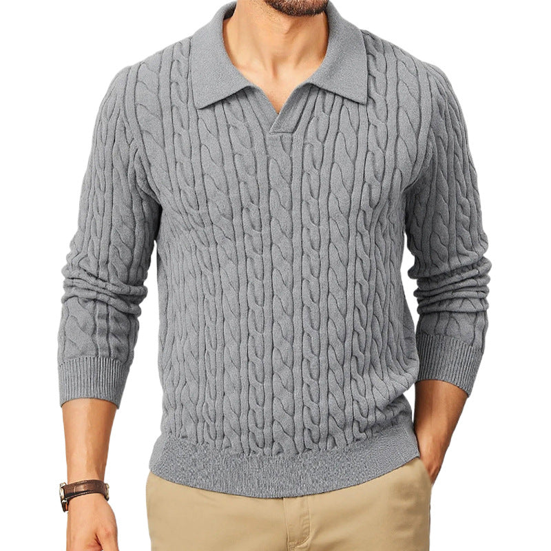 Men's long-sleeved knitted sweaters