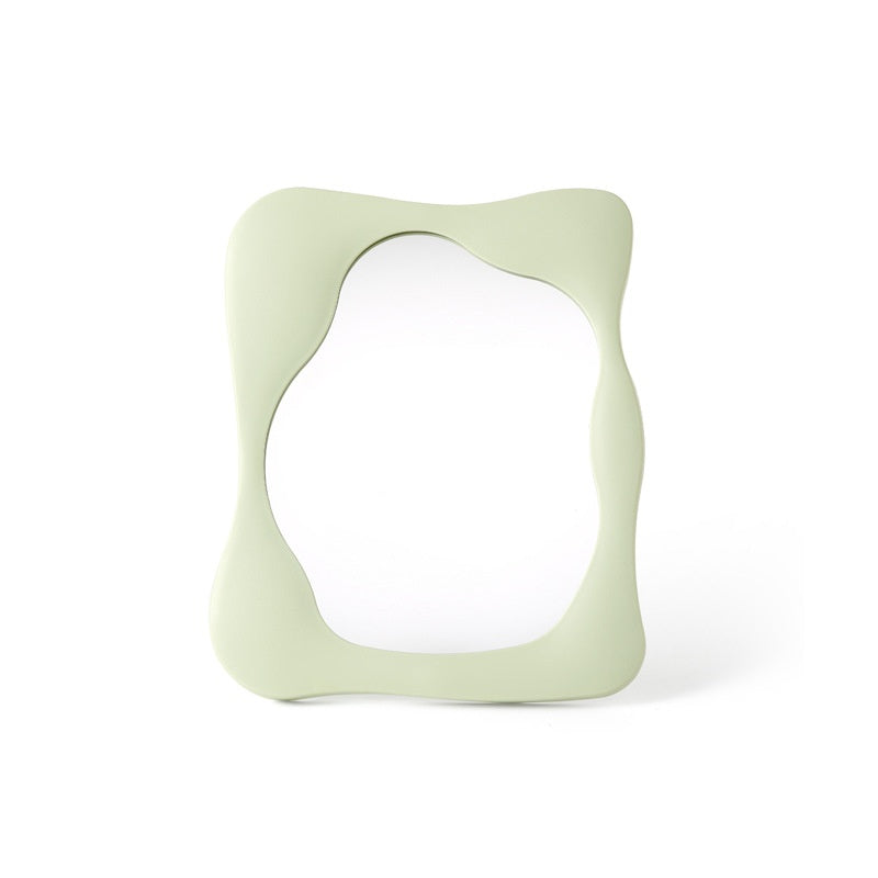 Simple en forme spéciale salon cosmétique miroir bureau plastique Irrégulier cosmétique Mirro