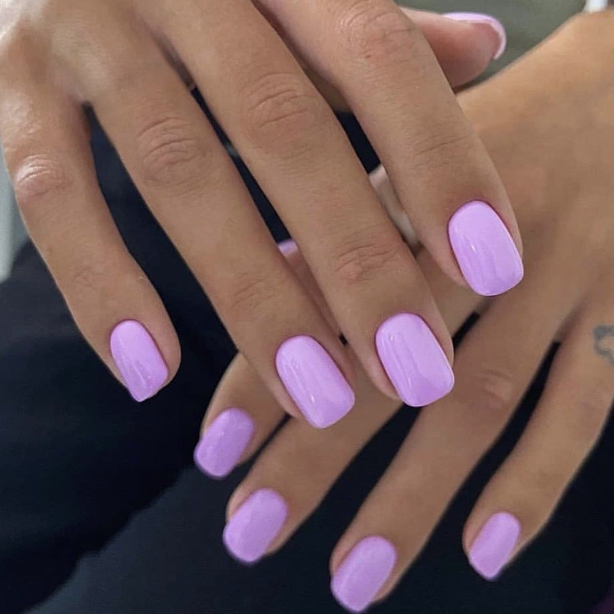 Solide-couleur Short-style Hand made Wearable Nails