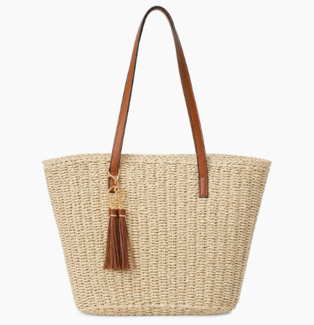 Sac à bandoulière à grande capacité tissé à la main pour femmes