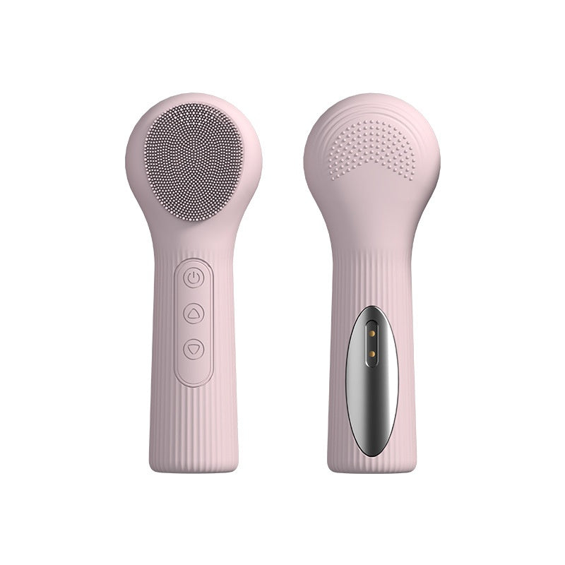 Nettoyage vibrant Massage chaud à main Silicone visage nettoyant