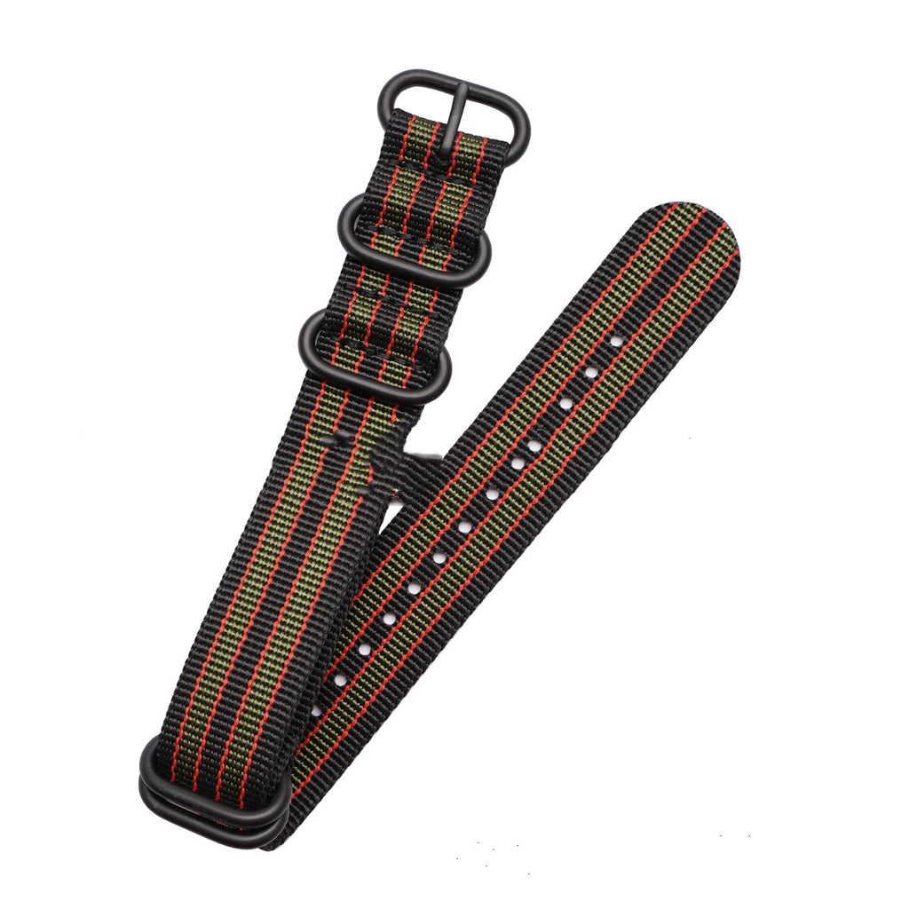 Convient pour le bracelet de montre en nylon de couleur solide