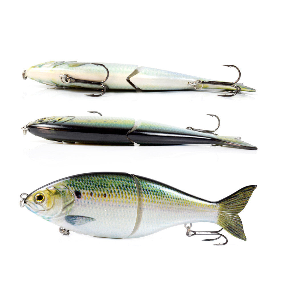 Wo-section Metal Connection Lure Lure Submersible S-forme Multi-section Fishing Lure