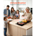 Cuisinière électrique 12in 2 brûleurs Poêle portable Top 1800W 120V Plug In