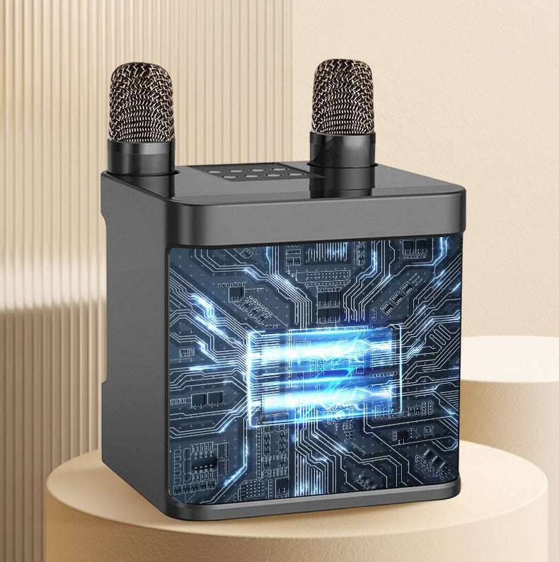 Haut-parleur de karaoké Bluetooth portable avec 2 microphones sans fil