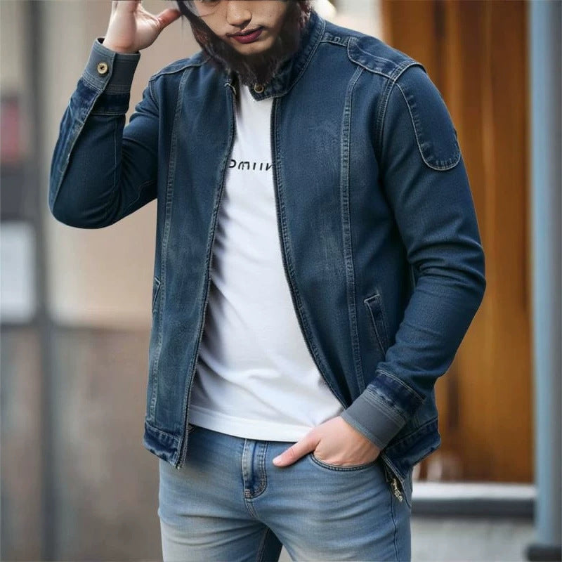 Beau Edgy Biker style Trendy Manteau pour hommes