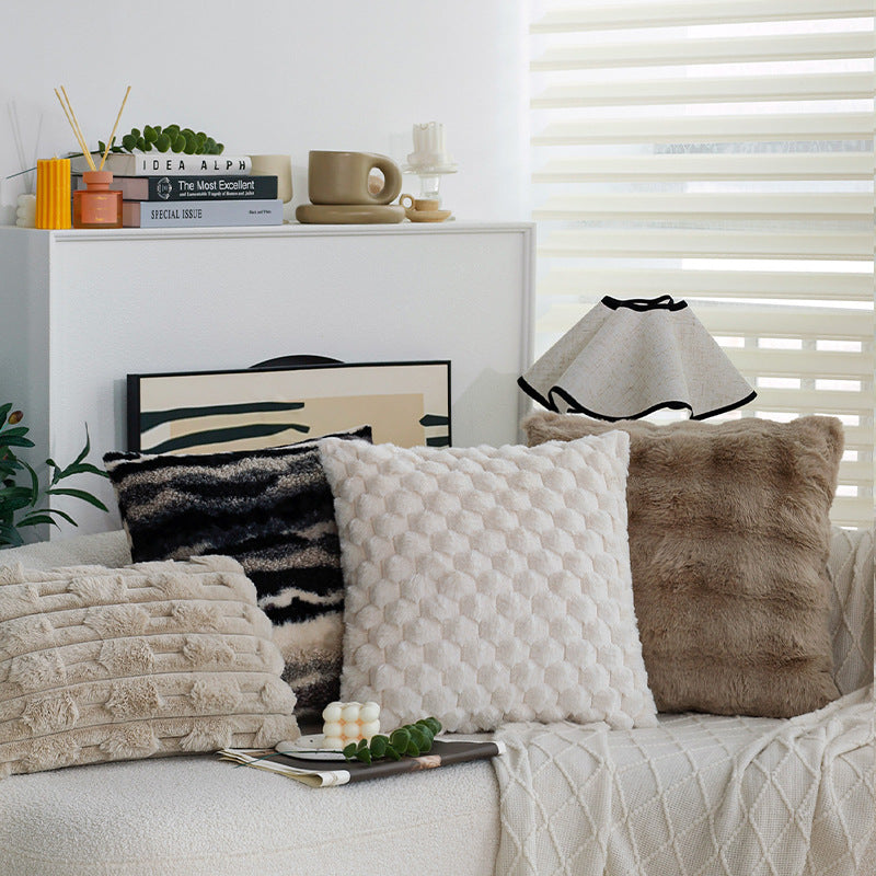 Couverture d'oreiller en peluche haut de gamme pour l'hiver