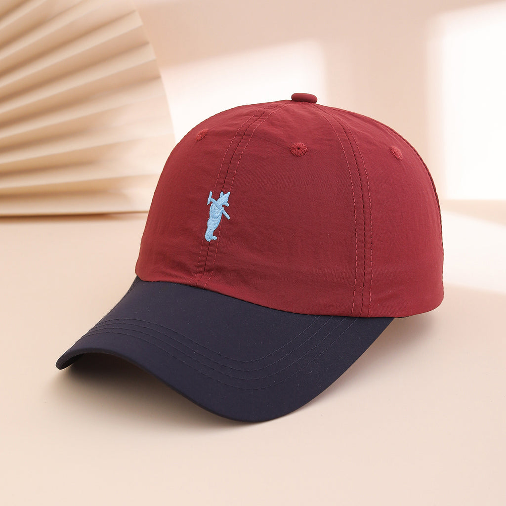 Bouchon de baseball brodé multicolore pour ours à la mode avec des caractéristiques polyvalentes et à séchage rapide