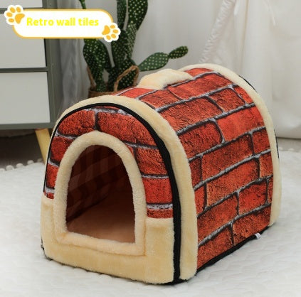 Poignée portative Pet Bed Petit et moyen lit chaud Kennel